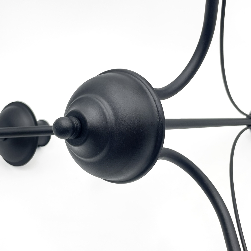 Kædeophængt lysekrone ANTON 3xE14/15W/230V sort