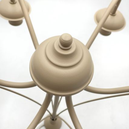 Kædeophængt lysekrone ANTON 6xE14/60W/230V beige