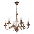 Kædeophængt lysekrone ANTON 6xE14/60W/230V bronzefarvet