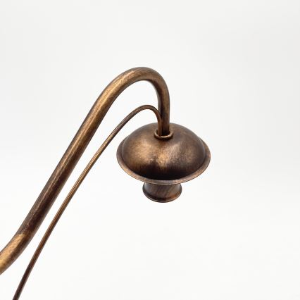Kædeophængt lysekrone ANTON 6xE14/60W/230V i bronze