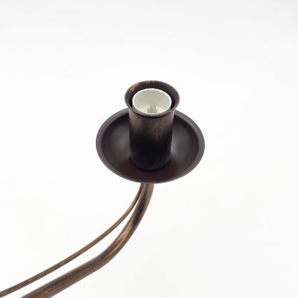 Kædeophængt lysekrone ANTON 8xE14/60W/230V i bronze