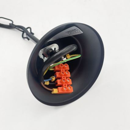 Kædeophængt lysekrone ANTON 8xE14/60W/230V sort