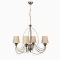 Kædeophængt lysekrone CLASSIC 4xE14/40W/230V bronzefarvet/beige