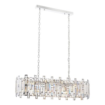 Kædeophængt lysekrone CRYSTALLINE 13xE14/40W/230V blank krom