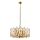 Kædeophængt lysekrone CRYSTALLINE 6xE14/40W/230V, kobber