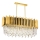 Kædeophængt lysekrone CRYSTALLINE 8xE27/40W/230V, guld