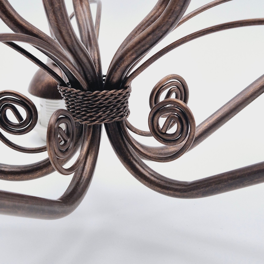 Kædeophængt lysekrone RETRO II 5xE27/60W/230V, bronzepatina