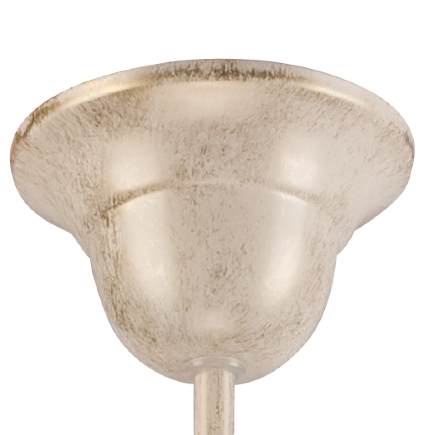 Kædeophængt lysekrone RETRO II 5xE27/60W/230V hvid patina