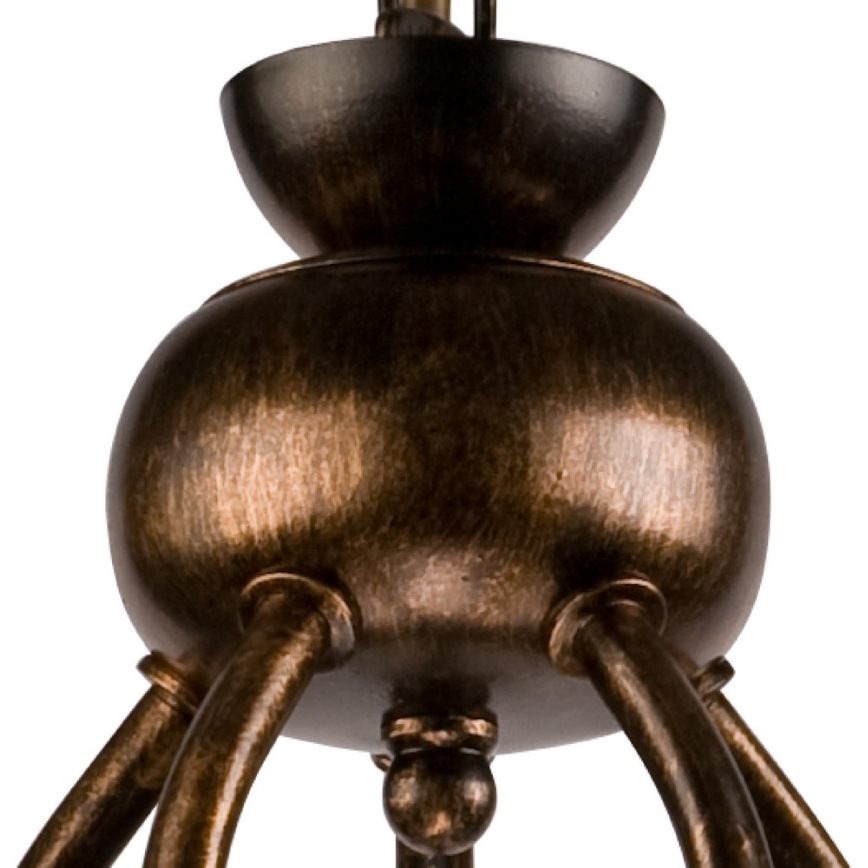 Kædeophængt lysekrone RETRO II 5xE27/60W/230V, sort patina