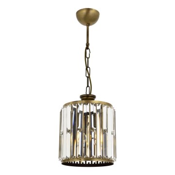 Kædependel CRYSTALLINE 1xE27/6W/230V bronze