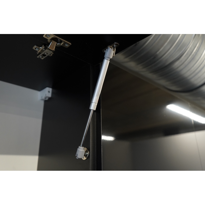 Køkkenblok MARINA 180 cm eg craft/højglans sort