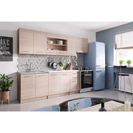 Køkkenblok MARISA 260 cm, Sonoma-eg