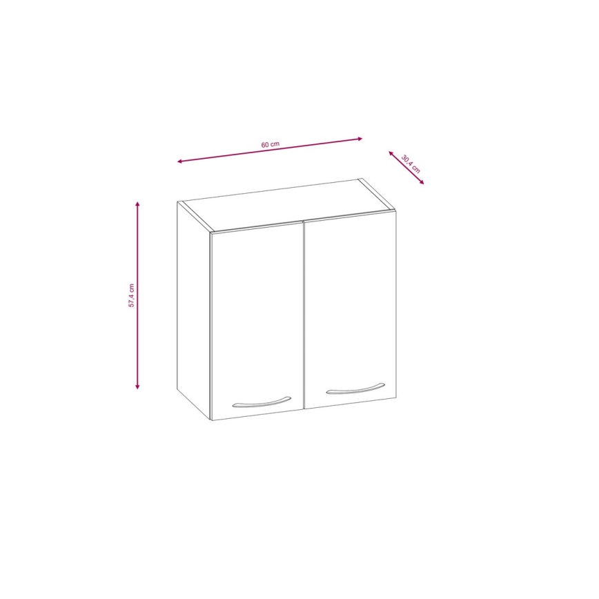 Køkkenblok VALERIA 240 cm brun/sonoma-eg