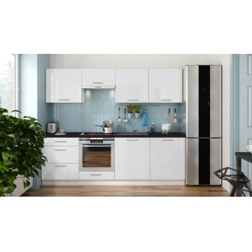 Køkkenbord CELESTE 240 cm blank hvid
