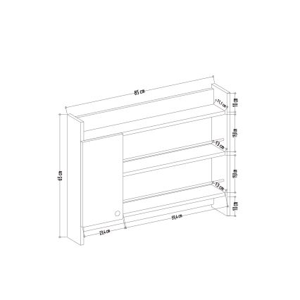 Køkkenhylde KNERR 65x85 cm beige