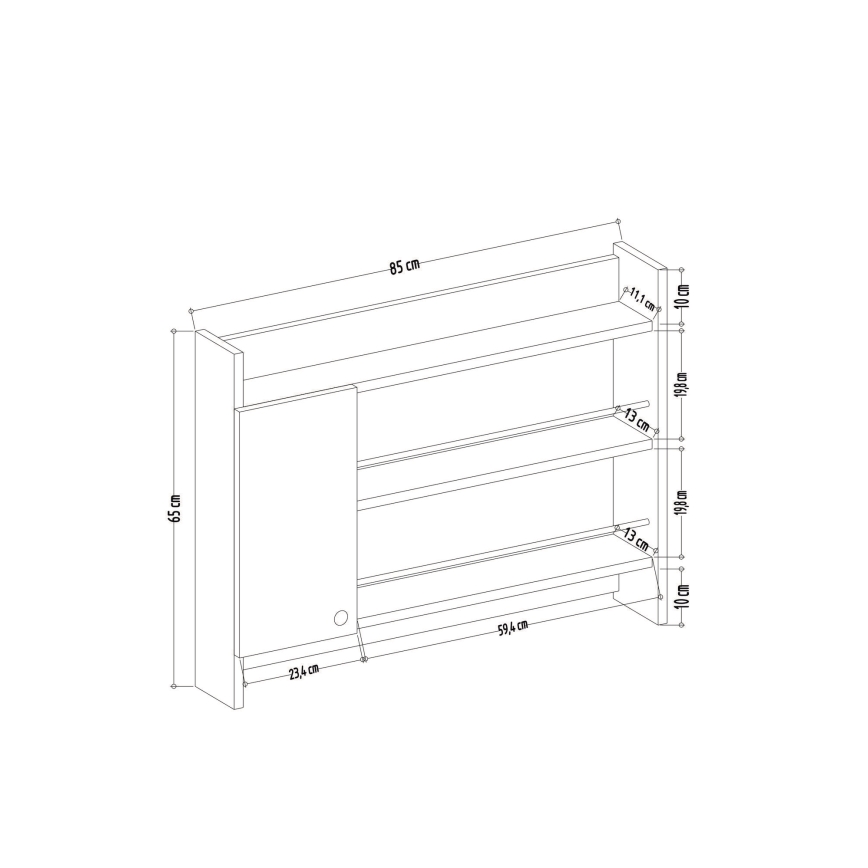 Køkkenhylde KNERR 65x85 cm beige