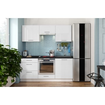 Køkkenmodul CELESTE 180 cm, højglans hvid