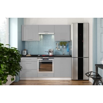 Køkkenmodul CELESTE 180 cm, højglansgrå