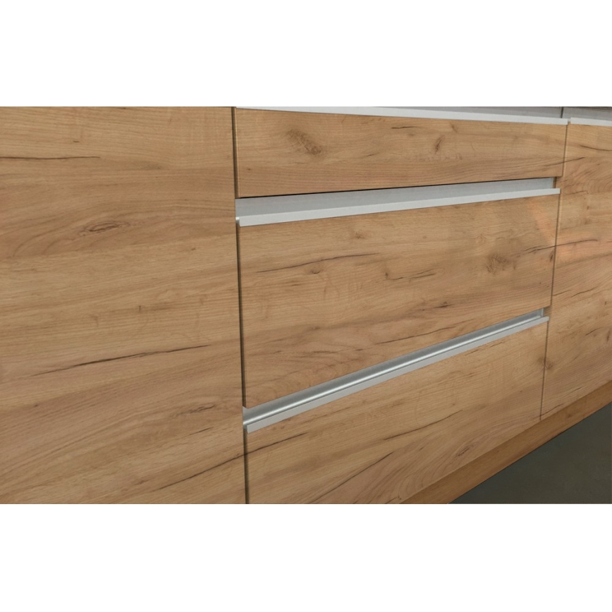 Køkkenmodul MARINA 180 cm craft-eg/højglans hvid