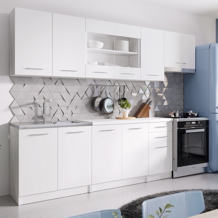 Køkkenmodul MARISA 260 cm hvid