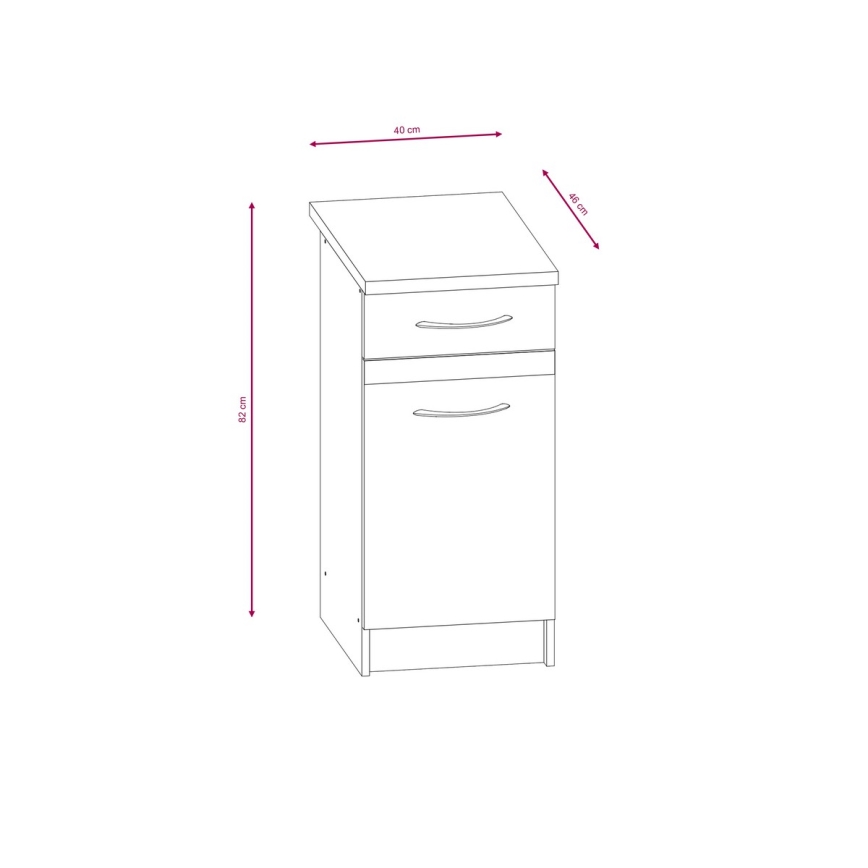 Køkkenmodul VALERIA 180 cm brun/sonoma-eg