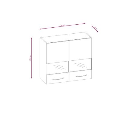 Køkkenmodul VALERIA 240 cm i sonoma-eg/brun