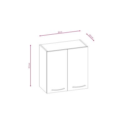 Køkkenmodul VALERIA 240 cm i sonoma-eg/brun