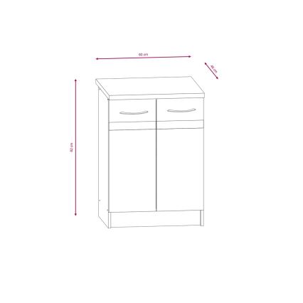 Køkkenmodul VALERIA 240 cm i sonoma-eg/brun