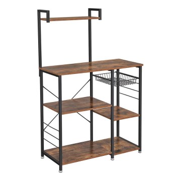 Køkkenreol MARGE brun/sort