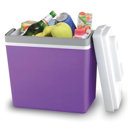 Køleboks 23 l 55W/12V/230V lilla/hvid