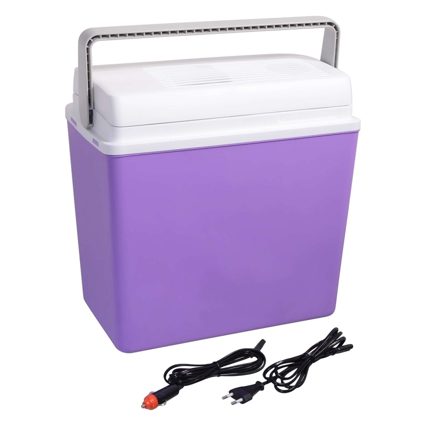 Køleboks 23 l 55W/12V/230V lilla/hvid