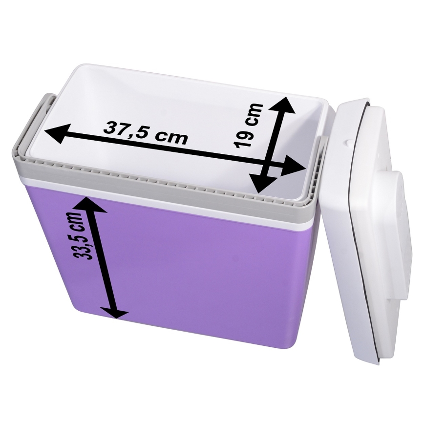 Køleboks 23 l 55W/12V/230V lilla/hvid