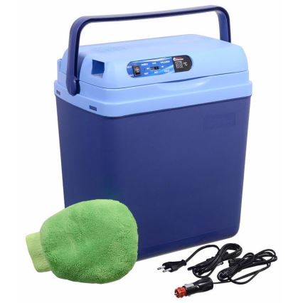 Køleboks med display 48W/230/12V 25 l blå