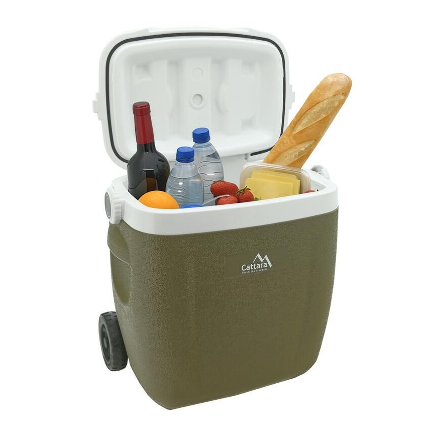 Køleboks på hjul, 16 l, grøn