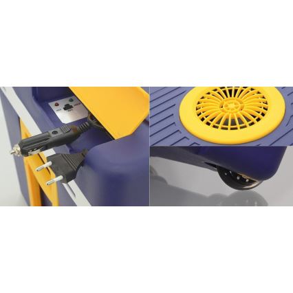 Køleboks på hjul 60W/230/12V 50 l blå/gul