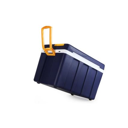 Køleboks på hjul 60W/230/12V 50 l blå/gul