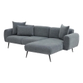 L-formet hjørnesofa PISA, grå, højrevendt