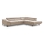 L-formet loungemøbel m. opbevaringsplads foldbar BRESCIA højre beige