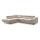 L-formet loungemøbel m. opbevaringsplads foldbar BRESCIA venstre beige