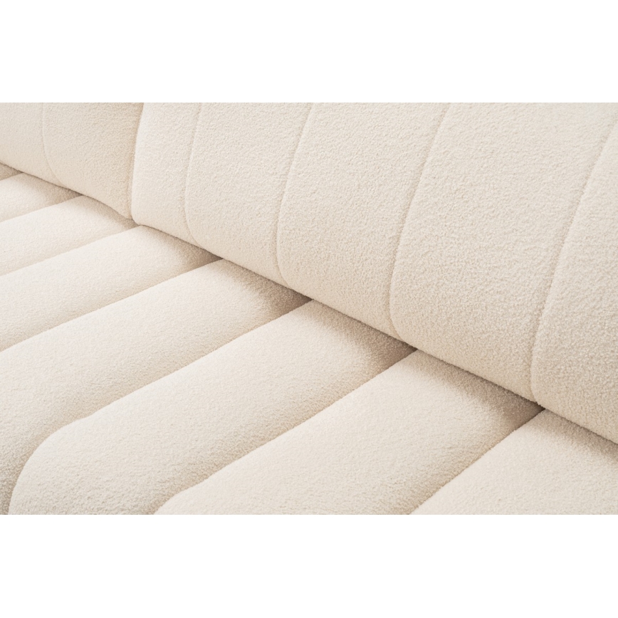 L-formet loungemøbel m. opbevaringsplads foldbar DESIO venstre beige