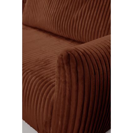 L-formet loungemøbel m. opbevaringsplads foldbar FRIDA brun