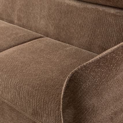 L-formet loungemøbel til hjørne foldbart med opbevaringsplads BEJA beige højre