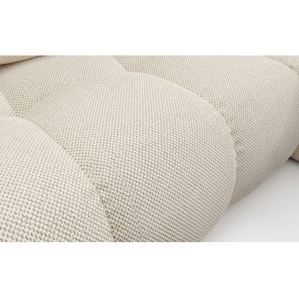 L-formet loungemøbel til hjørne m. opbevaringsplads foldbar ALMADA højre lys beige
