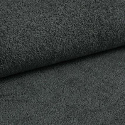 L-formet udtrækbar hjørnesofa CASTELO med opbevaringsrum, venstrevendt, mørkegrå