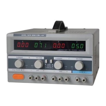 Laboratorie strømforsyning 3003E 2x0-30V/0-3A