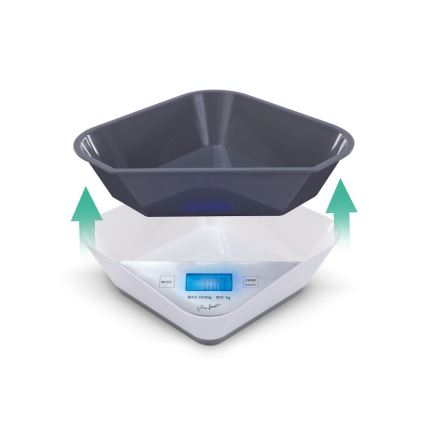 Lamart - Digital køkkenvægt 2xAAA hvid/grå