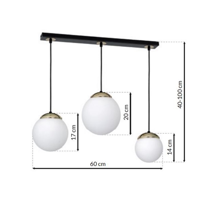 Lampe i snor SPARTA 3xE14/40W/230V