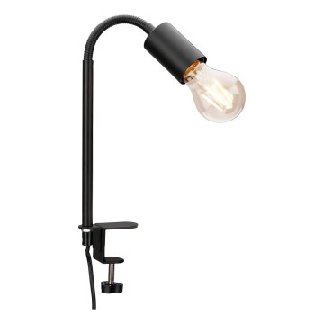 Lampe med klemme 1xE27/10W/230V sort