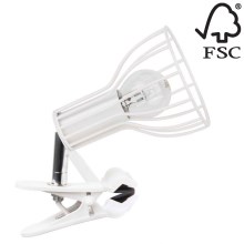 Lampe med klemme MEGAN 1xE14/40W/230V - FSC-certificeret