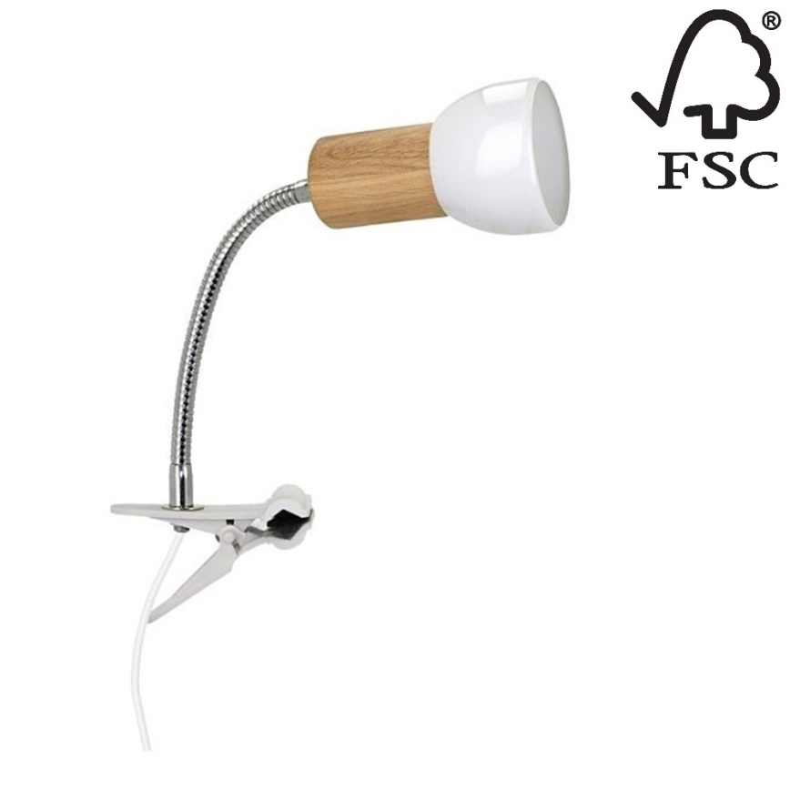 Lampe med klemme SVENDA 1xE27/60W/230V - FSC-certificeret